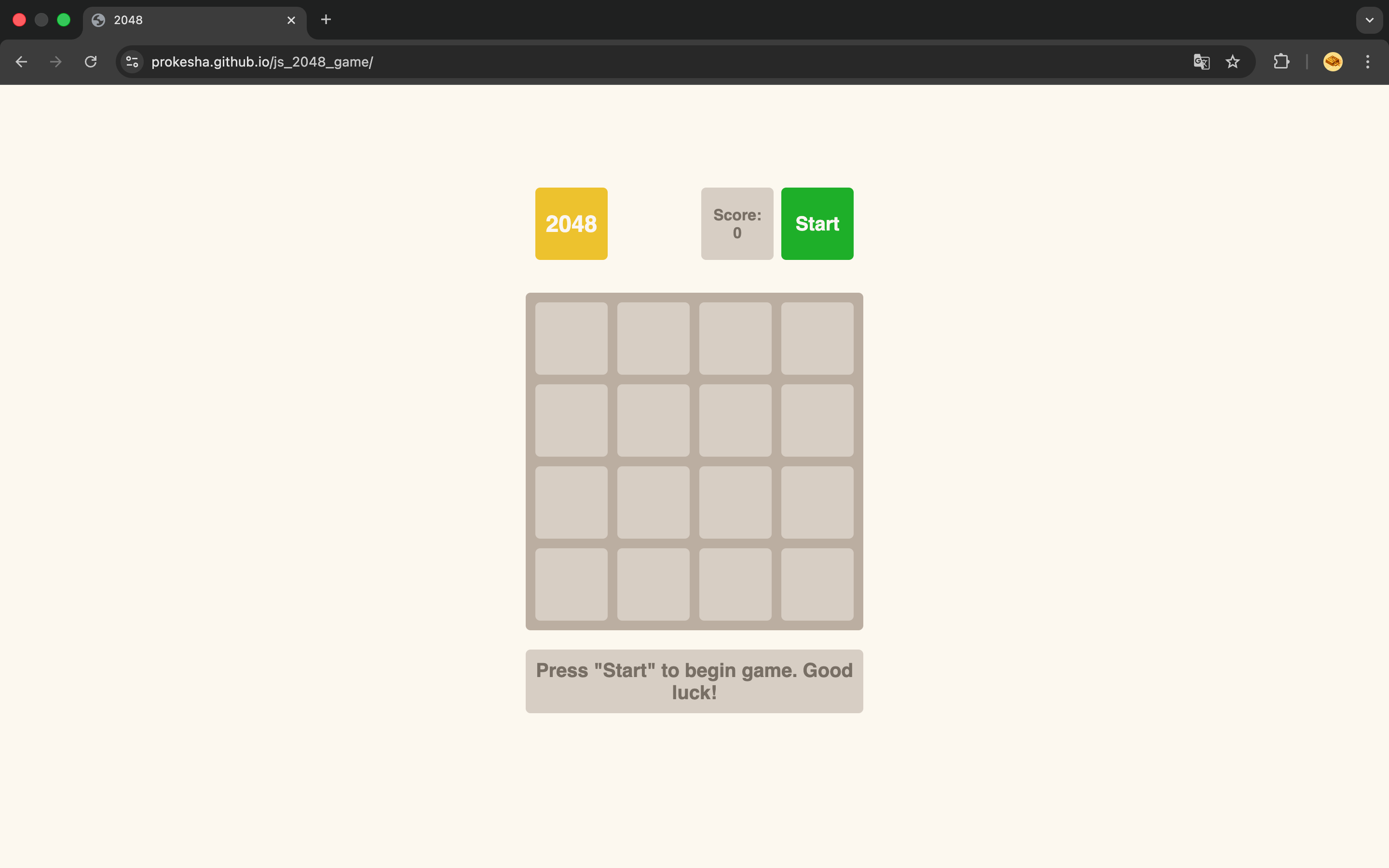 Гра 2048 на JavaScript